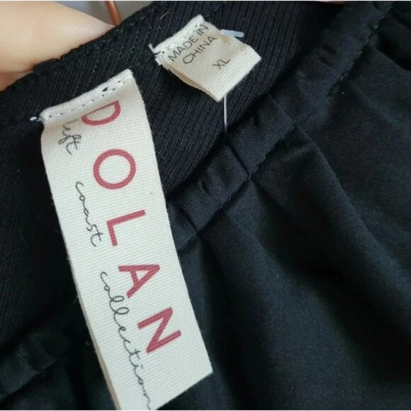 Anthropologie, New, Dolan Black Ruffled V-Neck Mixed Media Top, Size XL - Picture 9 of 12